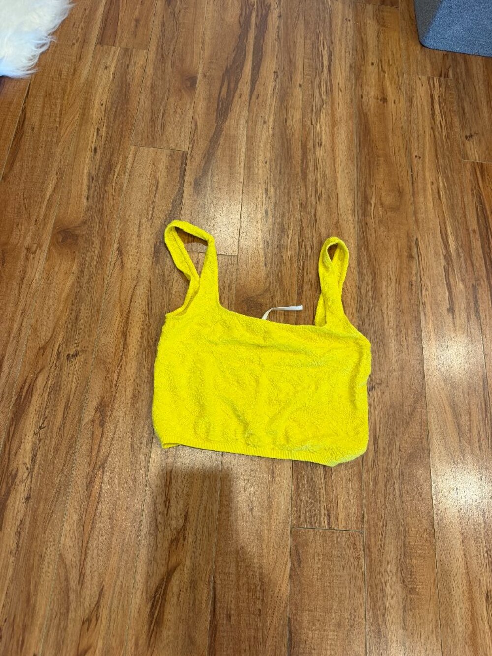 Anthropologie Stretch Bralette Cami Neon Yellow L/XL